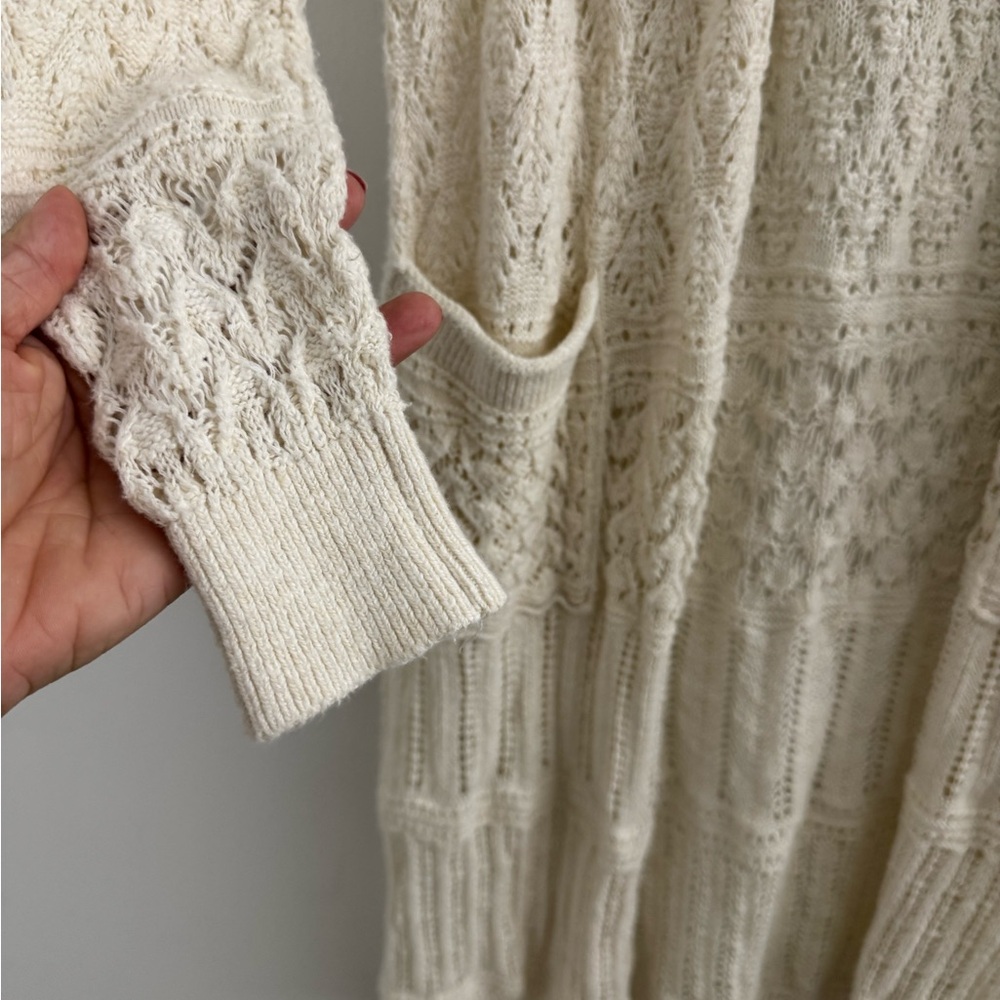 Abercrombie & Fitch‎ Ivory Open Knit Cardigan - Picture 4 of 10